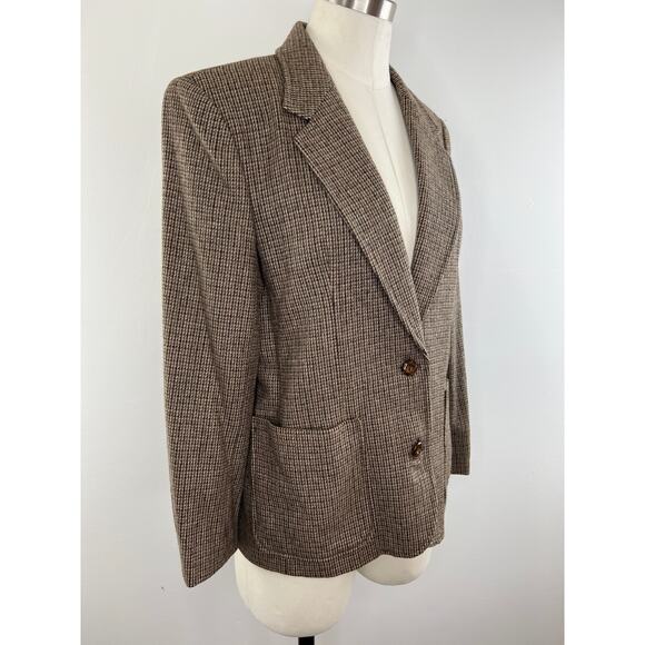 Takashimaya Lady's Wear Vintage Jacket Brown Wool Tweed Blazer Tokyo JP 13 US 10 - Picture 2 of 7